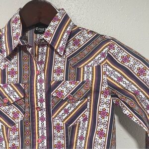 Cruel Girls Striped Western Shirt with Pink Jeweled Snaps NEW NWT Girls Size XS